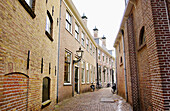 Historic alley in Leiden, Holland