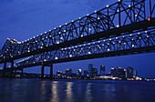 Crescent bridge crossing the Mississippi River. New Orleans. Louisiana. USA