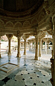 Royal Gaitor with the cenotaphs of the Maharajas of Jaipur. Jaipur, Rajasthan. India