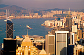 Harbor panorama. Hong Kong. China