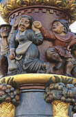 Fountain detail at Fischmarkt. Basel. Switzerland