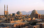 Old town skyline at sunset. Yazd. Iran