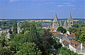 Overview on Loches. Val-de-Loire, France