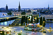 General view at dusk. Stockholm, Sweden