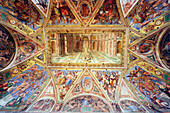 Gewölbe im Sala di Costantino, Stanze di Raffaello, Vatikanische Museen, Vatikanstadt, Rom, Italien