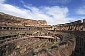 View inside the colosseum, Rome, Italy