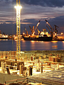 Baustelle in der Hafencity, Hansestadt Hamburg, Deutschland