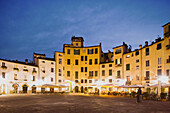 Piazza (square) Anfiteatro. Lucca. Tuscany, Italy