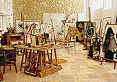 Pilar i Joan Miró' Foundation, the interior of the Sert Studio. Palma de Mallorca. Balearic Islands. Spain.