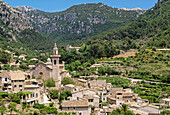 The village with the Real Cartuja (Chartherhouse) de Jesus de Nazaret. Valldemossa. Mallorca. Balearic Islands. Spain.