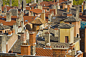 The roofs of the Vieux Lyon, Lyon. Rhône-Alpes, France
