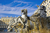 Place (square) des Terreaux, the 19th century fountain, Lyon. Rhône-Alpes, France