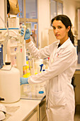 Water purification equipment. Biotechnology Laboratory, Neiker Tecnalia, Instituto de Investigación y Desarrollo Agrario, Ganadero, Forestal y del Medio Natural, Arkaute, Alava, Euskadi. Spain.