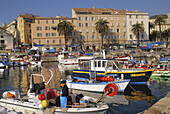 Fishing harbour at Ajaccio. Corsica. France