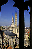 France. Gironde. Saint André Cathedral  from the Pey-Beland tower, Bordeaux.