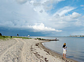 Stormy front, Kiel firth, Kiel, the Baltic Sea, Schleswig-Holstein, Germany.