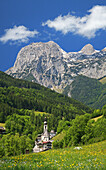 Village Ramsau and mount Reiteralpe in the Berchtesgaden country, Germany