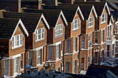 Hastings, typical houses, East Sussex, UK
