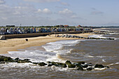 Southwold, North Sea. Beach Huts, beach cottages, Suffolk. England