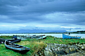 Europe, Great Britain, Ireland, Co. Galway, Connemara, boats in Dog's Bay