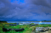 Boats in Dogs Bay, Connemara, Co. Galway, Ireland, Europe