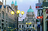 Belfast City Hall in the evening light, Belfast, County Antrim, Northern Ireland, United Kingdom, Europe