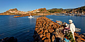 Italy Sardinia  Castelsardo harbour patron saint for fishermen