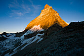 Matterhorn in morning light, Canton of Valais, Switzerland