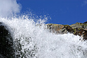 waterfall near hut Elbersfelder Huette, Schobergruppe range, Hohe Tauern range, National Park Hohe Tauern, Carinthia, Austria