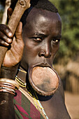 Surma woman. South Ethiopia