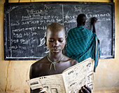 Surma school boy. South Ethiopia