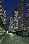 High Rising Buildings Gijido Dori Ave. in Shinjuku West, Tokyo. Japan