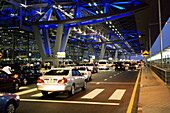 Ramp of Departure Level of  the New Suvarnabhumi Airport, the New Hub of South East Asia, Bangkok. Thailand