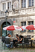 Outdoor café at lesser town, Prague. Czech Republic