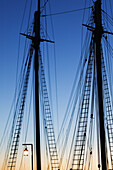 USA-MASSACHUSETTS-Martha's Vineyard: Vineyard Haven- Vineyard Haven Harbor / Dawn Tall Ship Rigging