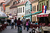 Croatia. Zagreb. Old Town Zagreb. Tkalciceva Street