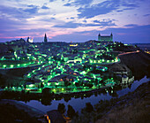 Tagus river and Toledo. Castilla-La Mancha, Spain