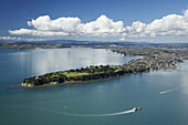 Golf Course, Musick Point, Auckland, North Island, New Zealand - Aerial
