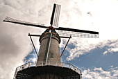 Traditionelle Windmühle, Windenergie, Westland, Südholland, Niederlande