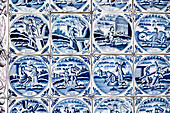 Tiles in Museum Königspesel, Hallig Hooge, North Frisian Islands, Schleswig-Holstein, Germany