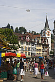 Markt in der Altstadt, St. Gallen, Kanton St. Gallen, Schweiz