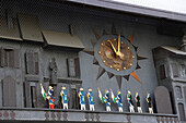Mechanical clock, Place de la Palud, Lausanne, Canton of Vaud, Switzerland