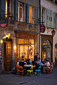 Sidewalk cafe at Place de la Palud, Lausanne, Canton of Vaud, Switzerland