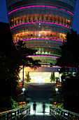 Illuminated view platform in Chongqing, China, Asia