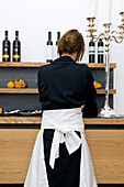 Waitress in Restaurant Hollman Salon, Vienna, Austria