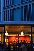 Cafe Moritz in the evening light, Ingolstadt, Bavaria, Germany