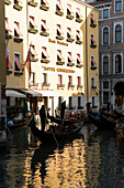 Gondolas at Bacino Orseolo (Servizio Gondole), Venice, Italy, Europe