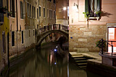 Houses along a narrow canal, Ponte dei Fuseri, Venice, Italy, Europe