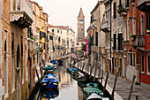 Houses along a narrow canal, Fondamenta Geradini, Venice, Italy, Europe