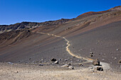 Sand Trail at Crater of Haleakala Volcano, Maui, Hawaii, USA